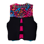 Leopard print Girls Youth Indy - CGA Vest with black front, Hyperlite logo on back.