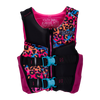 Girls Youth Indy Vest - Small with leopard print and pink, blue buckles.