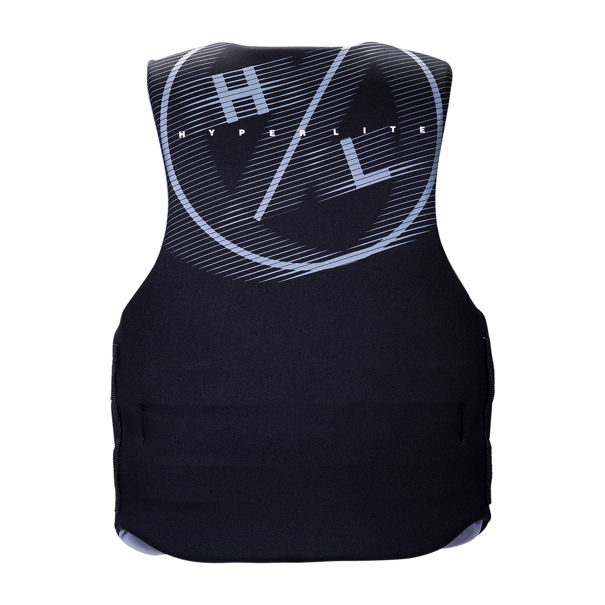 Grey CGA Vest: Hyperlite logo, geometric design, US Coast Guard approved.