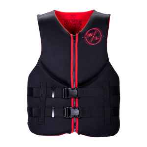 Mens Indy CGA Vest - Red, adjustable straps, zipper front; US Coast Guard approved.