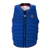 Ripsaw Jacket: Blue padded vest with front zipper, chest logo, impact protection for wakeboarders.