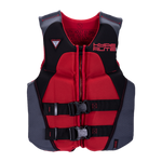 KW Pro Junior Indy CGA Vest, red/black with buckles & branding. Coast Guard Approved.
