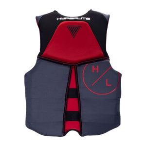 KW Pro Junior Indy CGA Vest, red/black with logo/stripes; Coast Guard Approved.