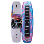 Top and base of colorful Aries cable wakeboard with HYPERLITE branding and Abrupt Continuous Rocker.