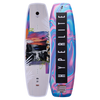 Top and base of colorful Aries cable wakeboard with HYPERLITE branding and Abrupt Continuous Rocker.