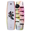 Top and base of Cadence wakeboard: one with birds & flowers, the other featuring a Continuous Rocker.