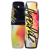 Top and base of Cadence wakeboard: one with birds & flowers, the other featuring a Continuous Rocker.
