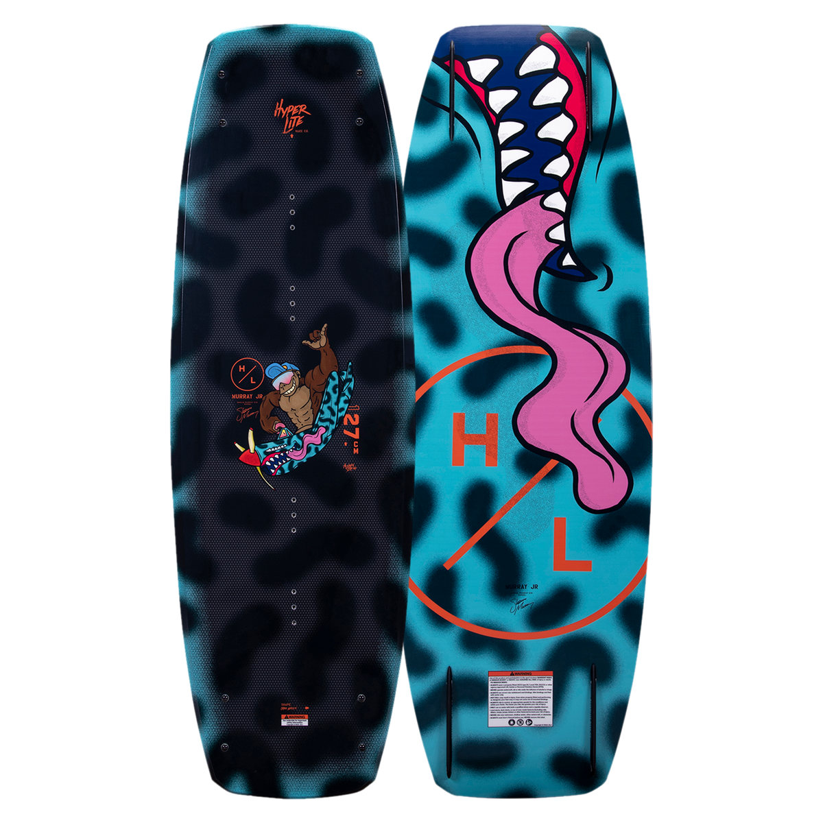 The Murray Jr. wakeboard showcases abstract designs, bold patterns, and a subtle 3-stage rocker.