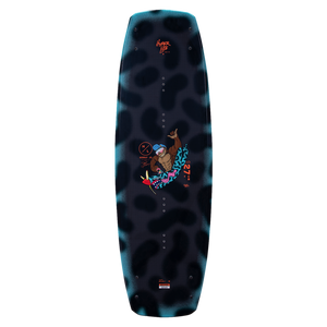 Murray Jr. wakeboard with blue/black pattern, cartoon rider, and Subtle 3-Stage Rocker.