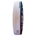 Ripsaw wakeboard, white/black with stripes, features a flexible deck.