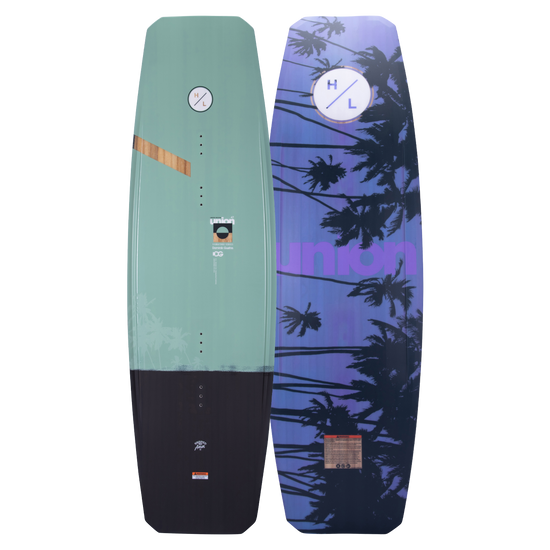 Ltd. Edition Union Dom Guehrs wakeboard with palm tree and abstract designs.