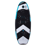 UTE wakeboard in black and blue with chevron pattern and DuraShell construction.