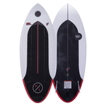 Top and base of Buzz wakeboard with black, white, and red designs using Durashell Construction.