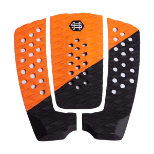 HL Diamond Rear Traction Pad, orange/black with circular holes, diamond pattern & logo.