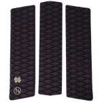 EVA traction kit: 3 textured black pads with logos on the left one.