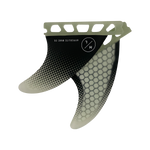 3.5 Flux Surf Fin Set w/Key - Pair: 2 black fins with honeycomb pattern offer a looser feel.