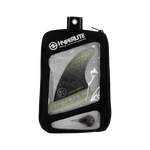 3.5 Flux Surf Fin Set w/Key in black & clear packaging, includes logo and fin key.