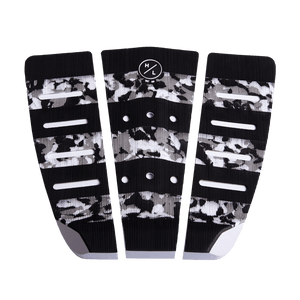 Grippy HL Rear Corduroy Traction Pad in black and white camo, featuring ridges and holes.