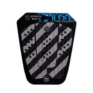 HL Square Rear Traction Pad in black/blue with diagonal stripes and logo.
